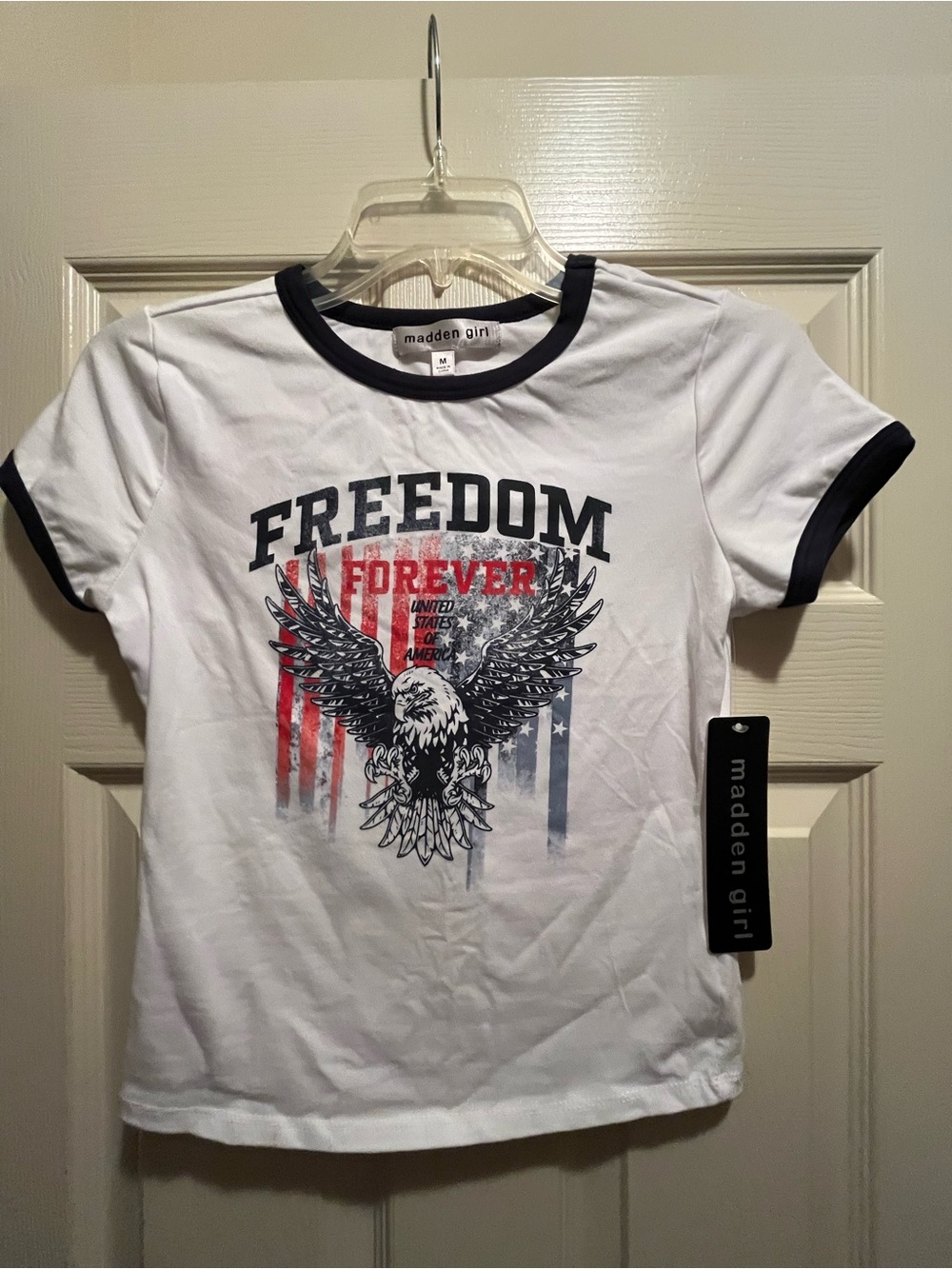 Madden Girl Junior’s Freedom Forever Graphic Tee